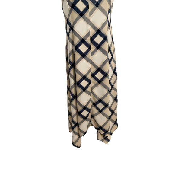 Jones New York Women's 12 Classic Chic Plaid Asymmetric Sleeveless Maxi Dress - Picture 4 of 9
